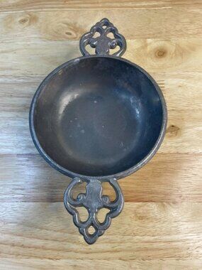 Vintage Liberty Craft Pewter Porringer Bowl Double Handle India Ornate